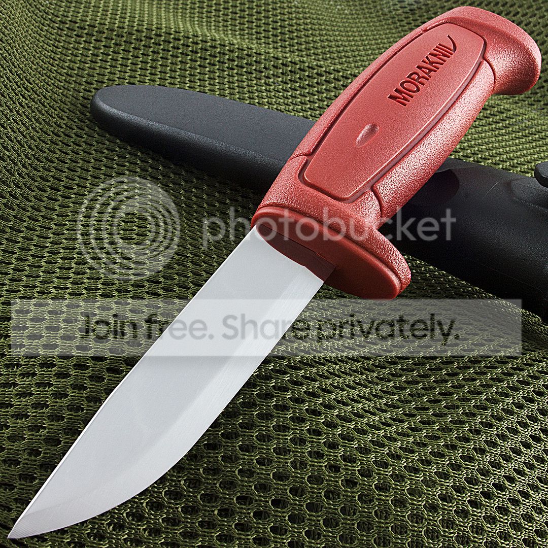 8.1" MORAKNIV CARBON STEEL BASIC 511 RED KNIFE Mora Survival Sweden